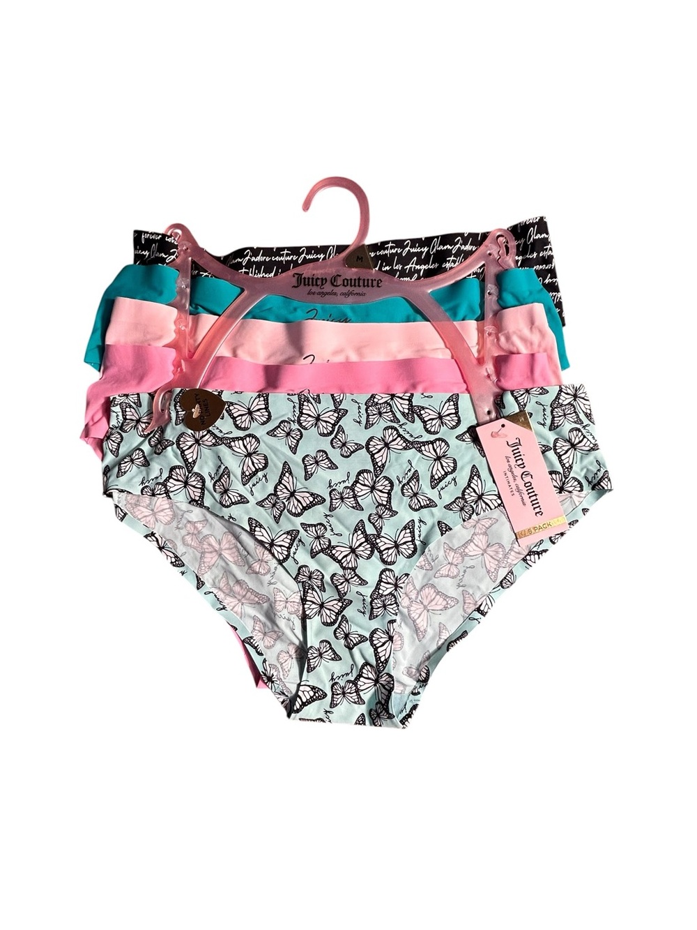 NWT Juicy Couture Intimates 5-Pack No Panty Lines Underwear Set M